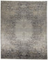 4' X 5' Tan And Gray Oriental Distressed Area Rug